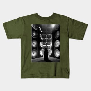 Worship in the The Temple Of Bass Speakers Kids T-Shirt